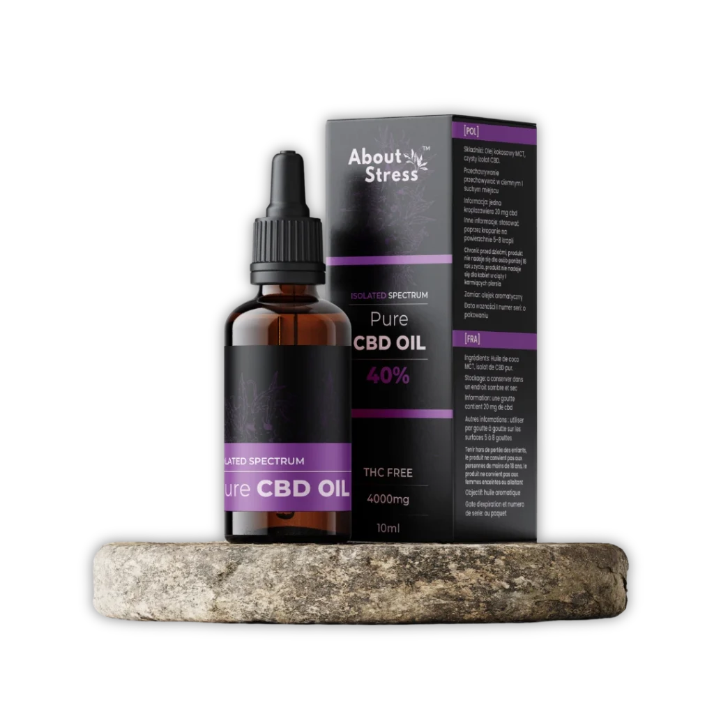 AboutStress 40% CBD Aliejus Isolated Spectrum